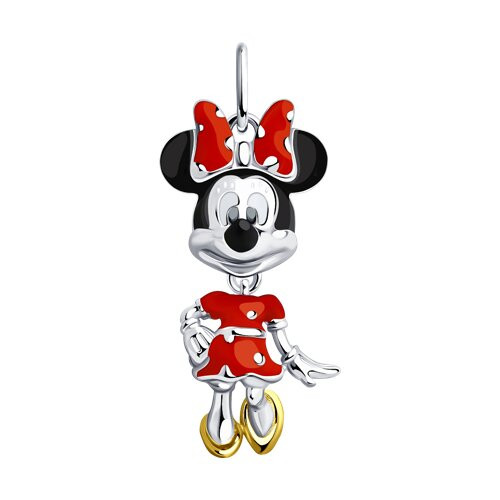 Подвеска из золочёного серебра с эмалью