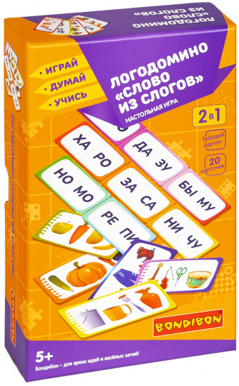 Игра настольная «Логодомино «Слово из слогов»