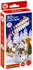 Пазл 3D «Снеговик»