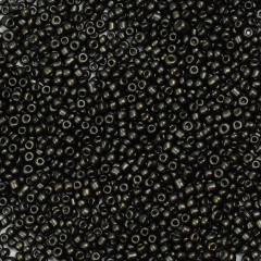 Бисер непрозрачный матовый, цвет 924 темно-серый