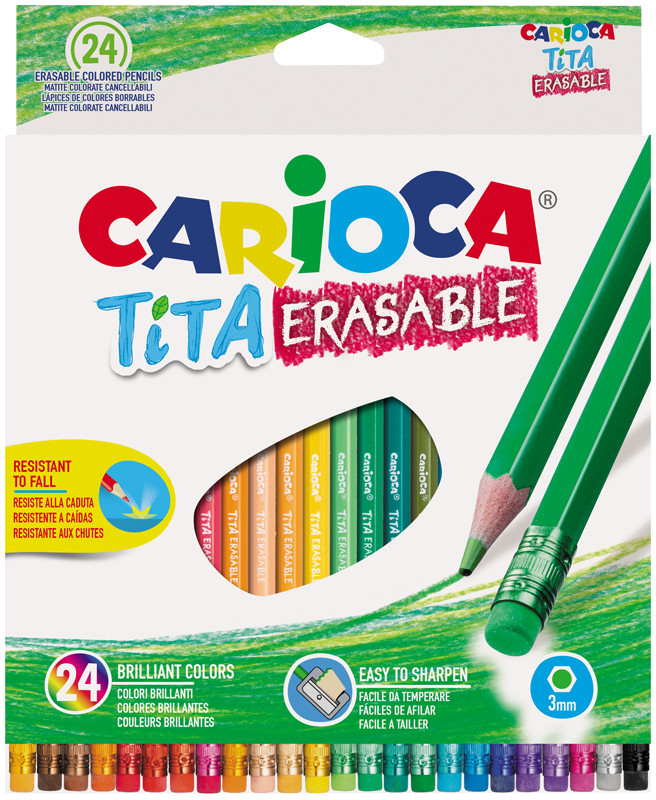 Набор карандашей цветных | Tita Erasable | Carioca
