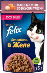 Корм для кошек «Лосось в желе со вкусом трески»