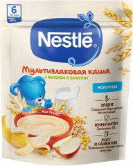 Каша молочная с яблоком и бананом