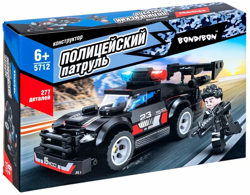Конструктор «Машина» | Полицейский патруль | Bondibon