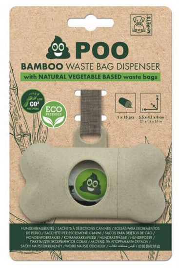 Бокс с пакетами для выгула собак «Poo Bamboo»