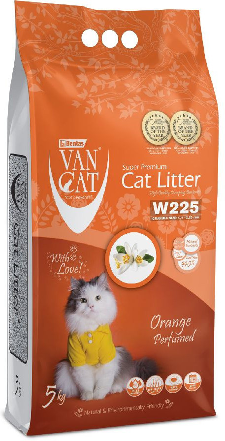 Наполнитель для кошачьего туалета комкующийся «Orange» | Van Cat