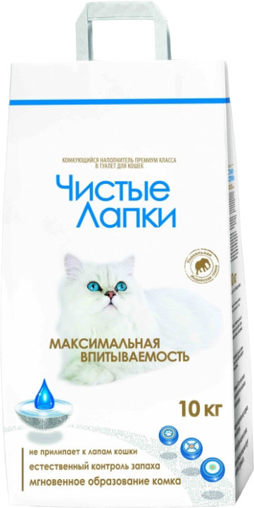 Наполнитель для кошачьего туалета комкующийся | Чистые лапки