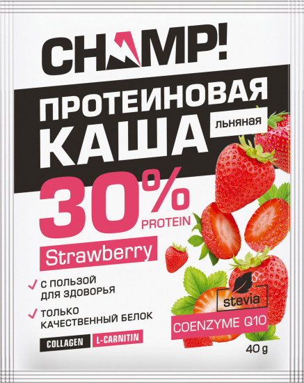 Каша протеиновая «Клубника с коэнзимом Q10»