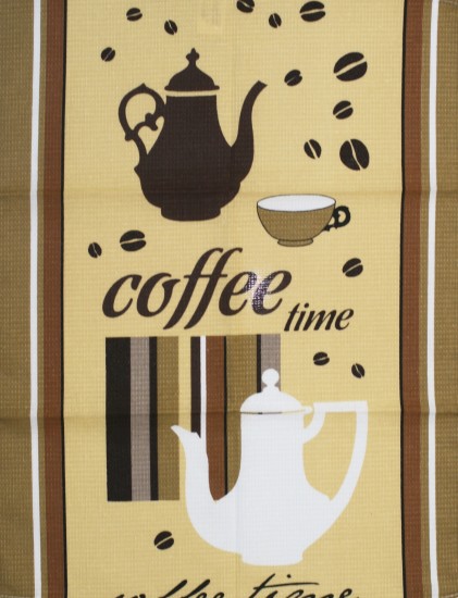 Полотенце вафельное "Coffee time" (45х60) | НордТекс