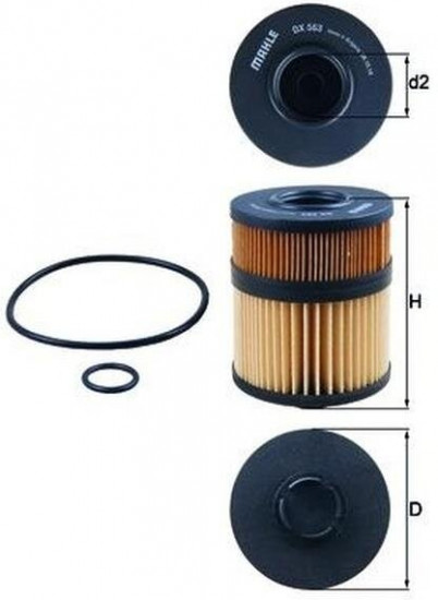 Фильтр масляный Mahle OX 563D