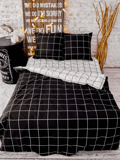 Комплект постельного белья «Grid paper black»