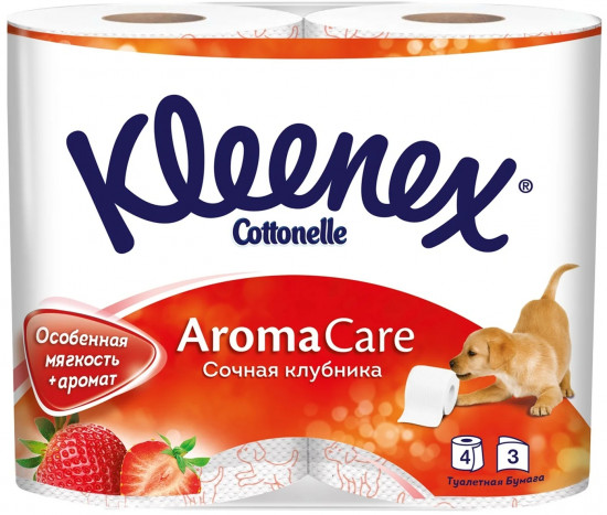 Туалетная бумага с ароматом клубники «Aroma Care»