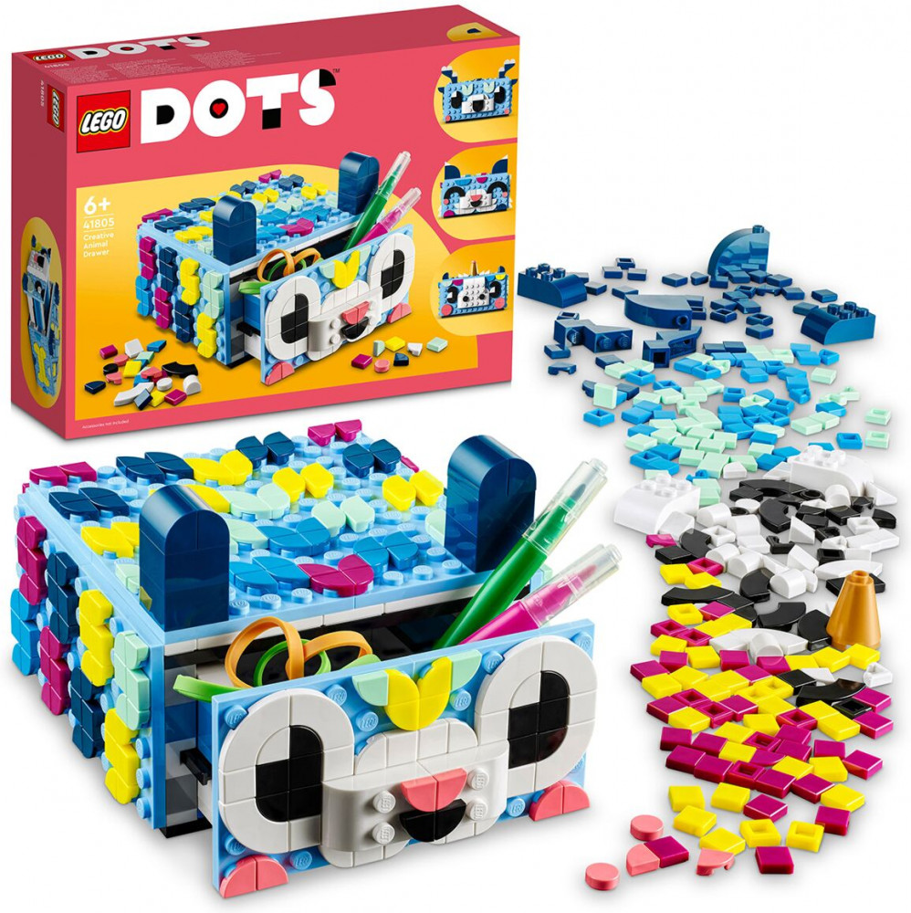 Конструктор DOTS 41805 Креативный ящик. Creative Animal Drawer | LEGO Dots | LEGO
