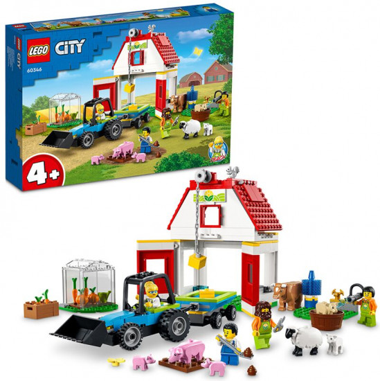 Конструктор LEGO® City 60346 Ферма и амбар с животными. Barn & Farm Animals