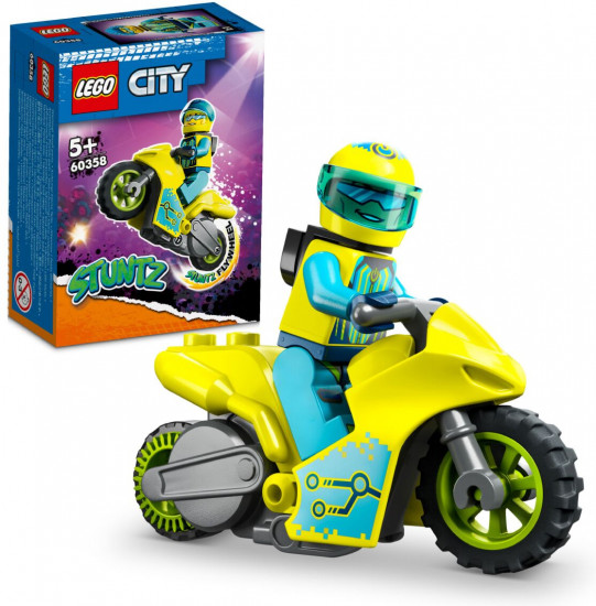 Конструктор LEGO® City 60358 Кибер-трюковый мотоцикл. Cyber Stunt Bike