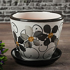 Горшок цветочный с подставкой «Фиалка дневная»