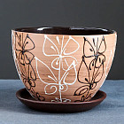 Горшок цветочный с подставкой «Витраж»