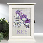 Ключница "Горшочки с лавандой на велосипеде"