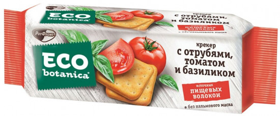 Крекеры с отрубями, томатом и базиликом
