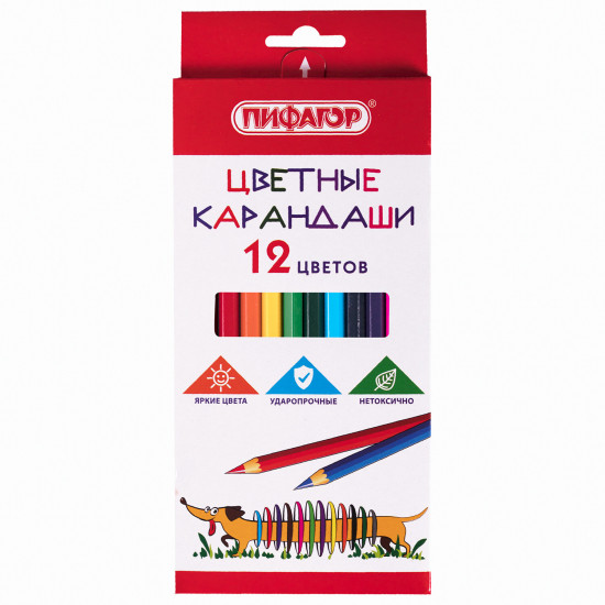 Набор карандашей цветных «Веселая такса»