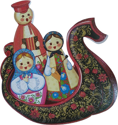 Плакат вырубной «Ладья с матрешками»