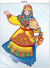 Плакат вырубной «Девушка масленица»