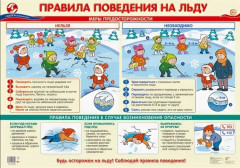 Плакат «Правила поведения на льду»