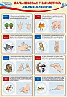 Плакат «Пальчиковая гимнастика. Лесные животные»