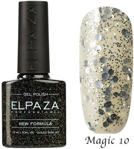 Гель-лак для ногтей, оттенок 010 Россыпь звёзд | Magic | Elpaza Professional