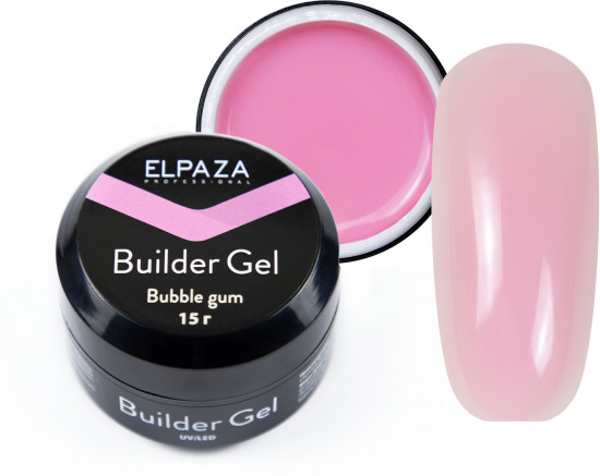 Гель для наращивания ногтей камуфлирующий однофазовый, оттенок Bubble gum
