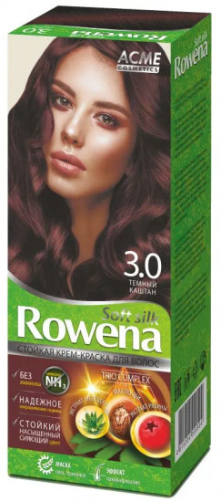 Крем-краска для волос «Rowena Soft Silk», оттенок 3.0 Темный каштан