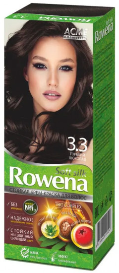 Крем-краска для волос «Rowena Soft Silk», оттенок 3.3 Горький шоколад