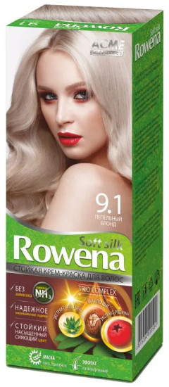 Крем-краска для волос «Rowena Soft Silk», оттенок 9.1 Пепельный блонд