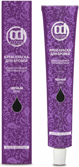 Крем-краска для бровей и ресниц, оттенок Чёрный