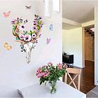 Наклейка интерьерная «Череп с цветами»