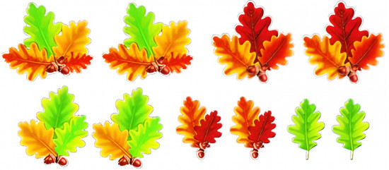 Комплект украшений «Дубовые листья»