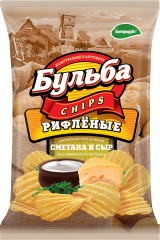Чипсы рифлёные «Сметана и сыр»