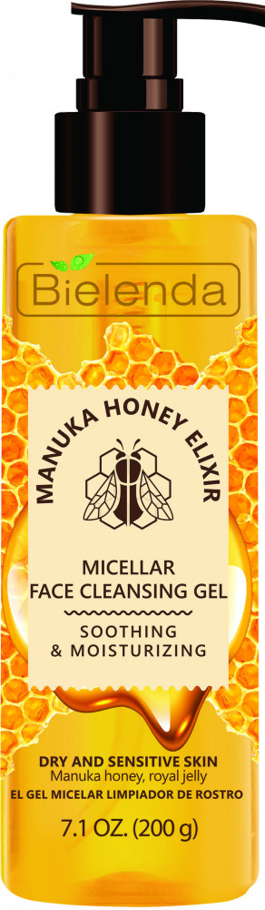 Гель для умывания мицеллярный успокаивающий и увлажняющий | Manuka Honey | Bielenda