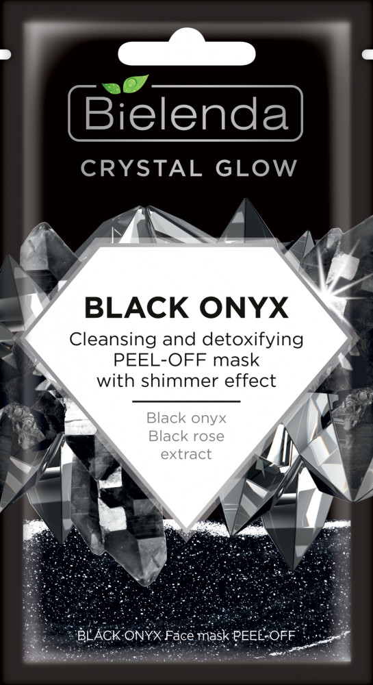 Маска для лица очищающая с эффектом мерцания «Black onyx» | Crystal Glow | Bielenda