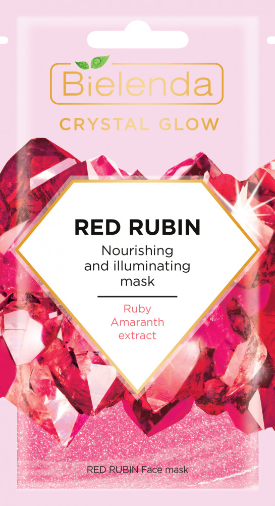 Маска для лица питательная с осветляющим эффектом «Red rubin» | Crystal Glow | Bielenda