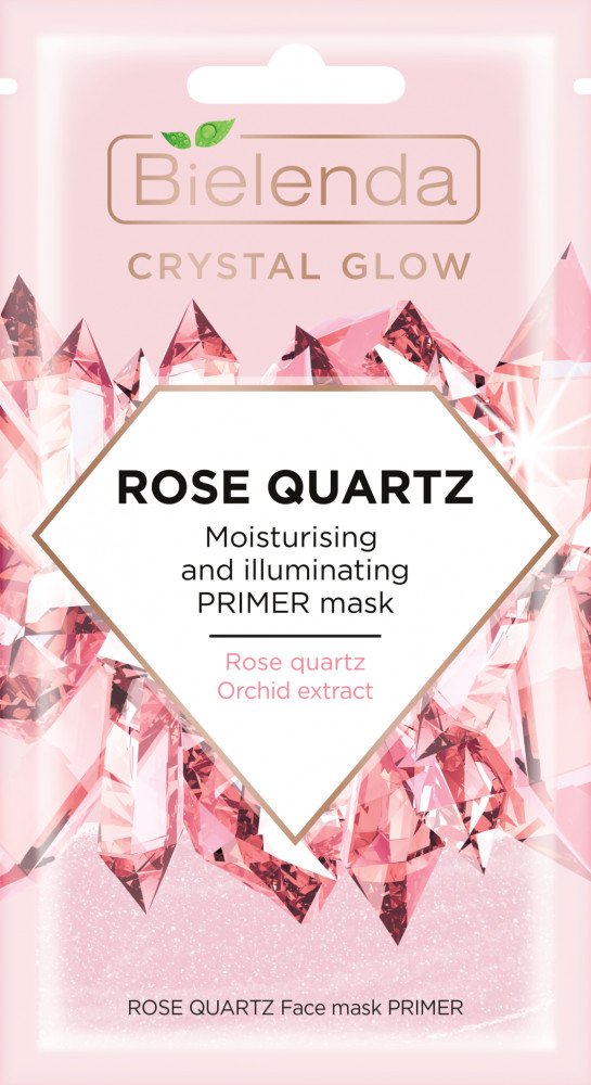 Маска для лица увлажняющая с осветляющим эффектом «Rose quart» | Crystal Glow | Bielenda