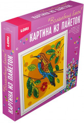 Картина из пайеток «Птица»