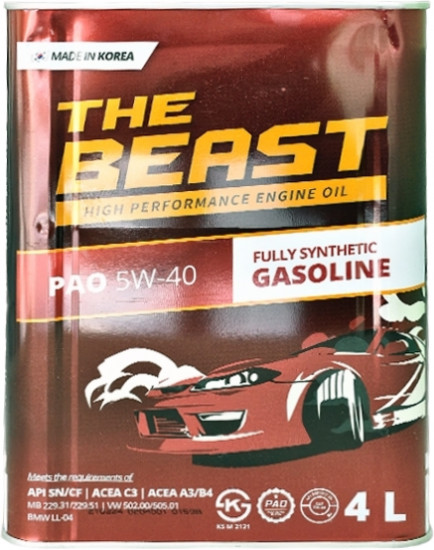 Моторное масло The Beast PAO 5W-40