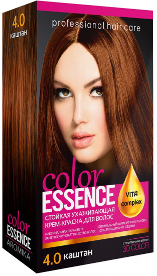 Крем-краска для волос «Color Essence», оттенок 4.0 Каштан