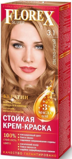 Крем-краска для волос, оттенок 3.1 Светло-русый