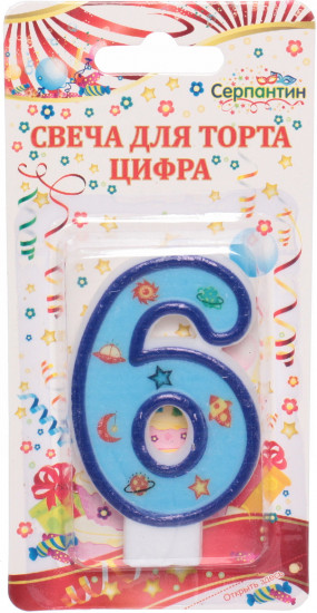 Свеча для торта «6»