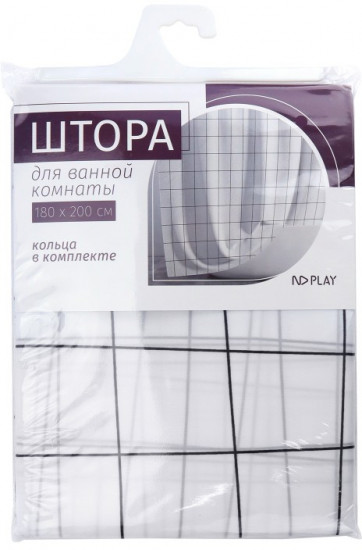Штора для ванной «Клетка»