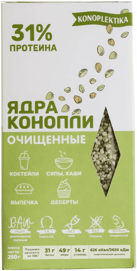 Ядра конопли очищенные