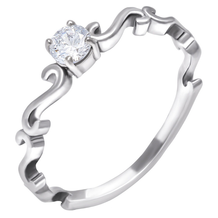 Кольцо из серебра с фианитом | Lucente Silver