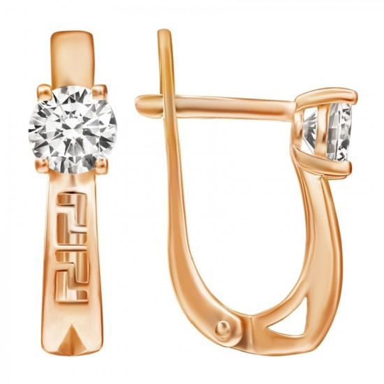 Серьги из серебра с фианитами